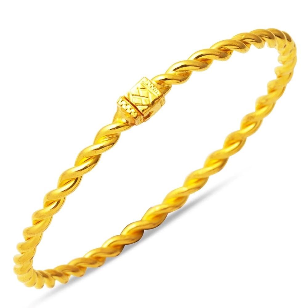 22 Ayar Erzurum Burma Altın Kelepçe Bilezik (Modern Tasarım)