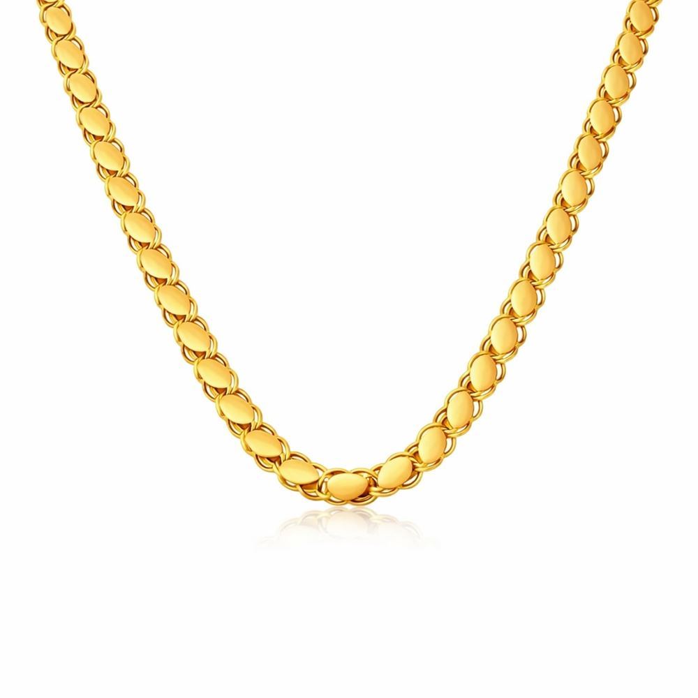 22 Ayar Maraş Pullu Altın Zincir 50 cm Yatırımlık Model