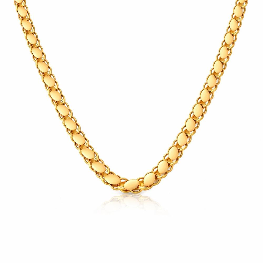 22 Ayar Maraş Pullu Altın Zincir 65 cm Yatırımlık Model