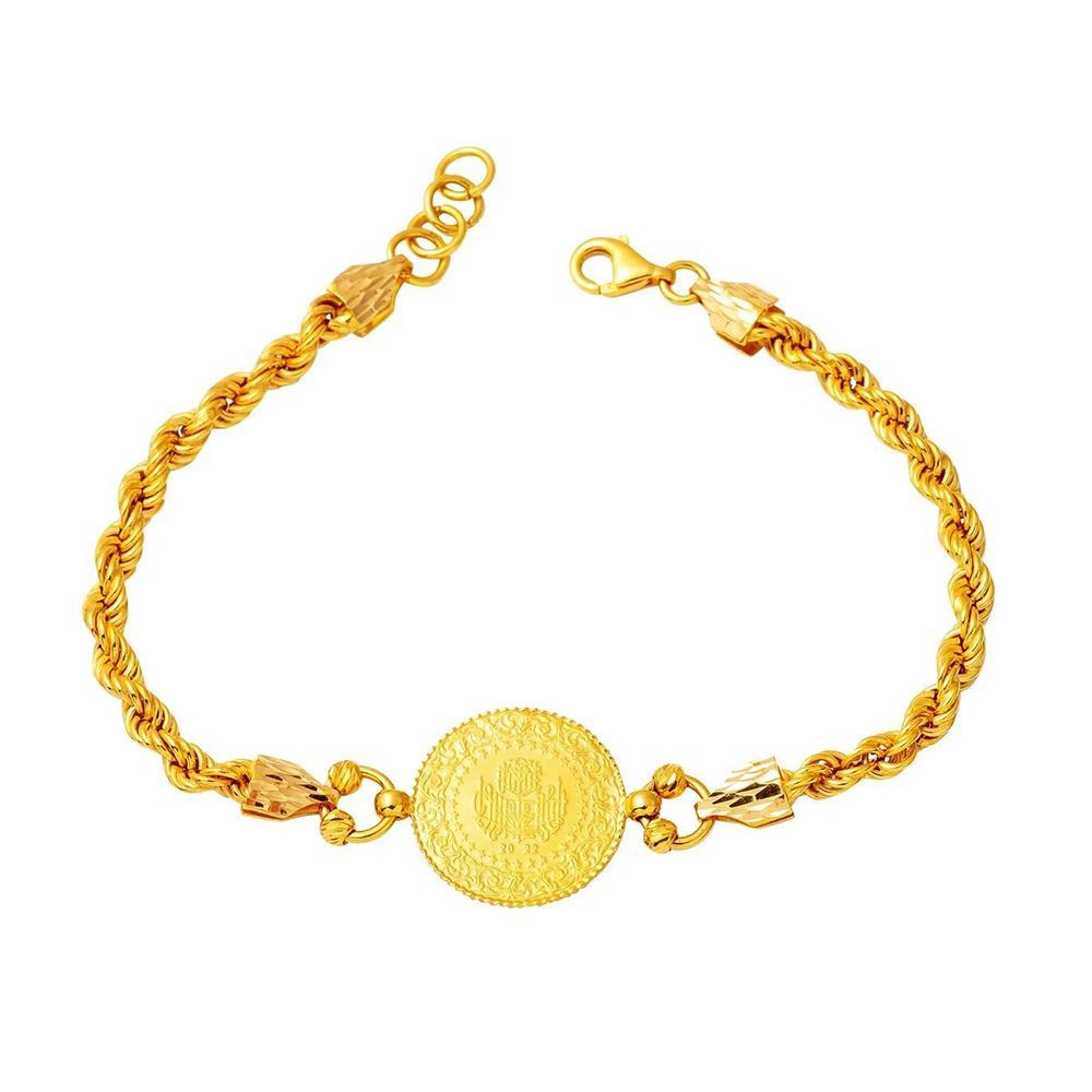 22 Ayar Yarım Altınlı  Bileklik Altın Bileklik