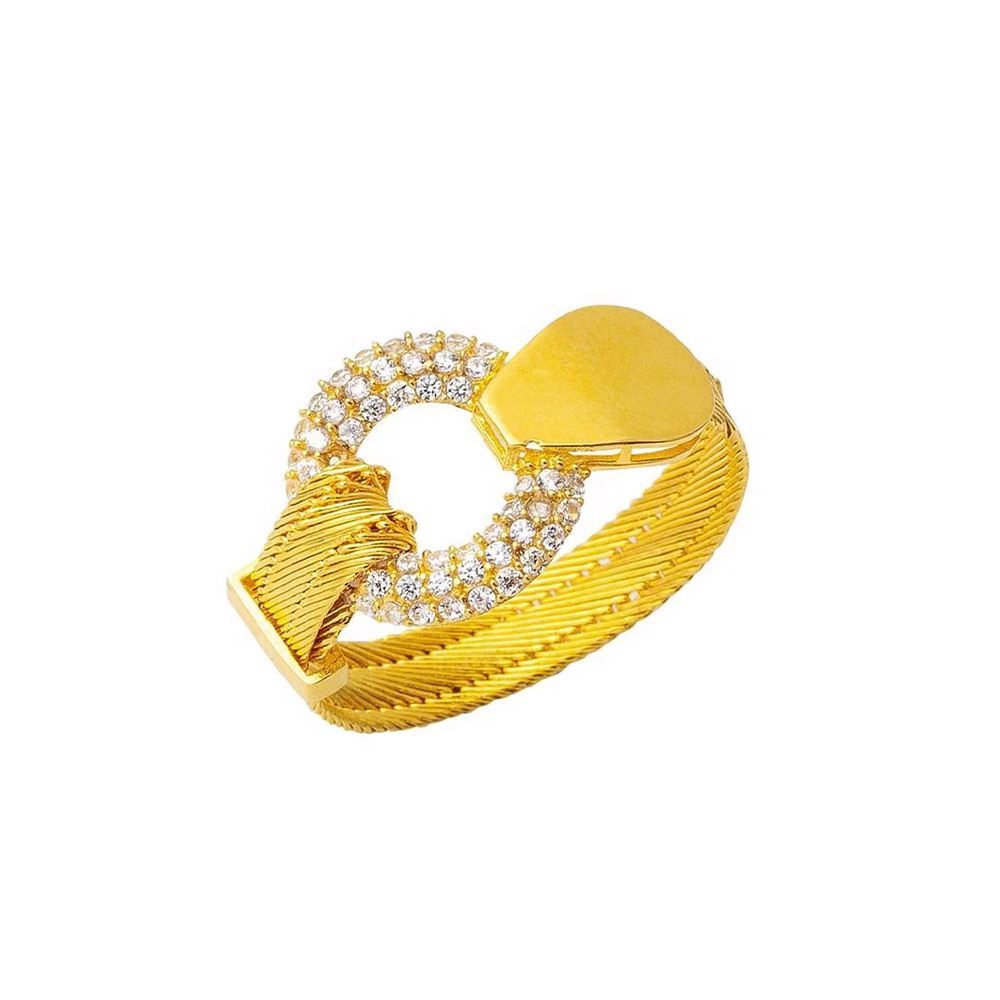 14 Ayar Oval Toka Tasarım Trabzon Hasır Taşlı Yüzük Altın Yüzük