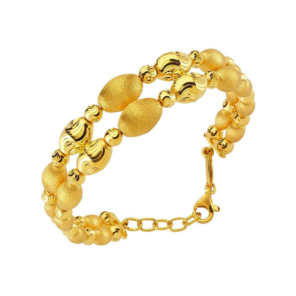 22 Ayar 2 Sıralı Habbeli Fantezi Altın Bilezik