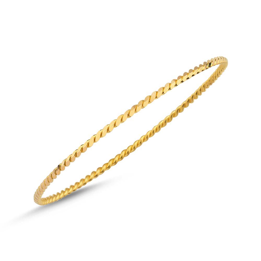 22 Ayar Ankara İkili Burma Altın Bilezik 10 Gr