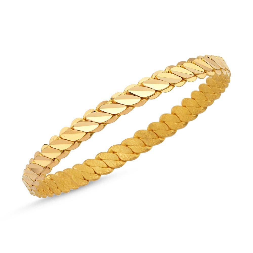 22 Ayar Üçlü Burma Altın Bilezik 30 Gr