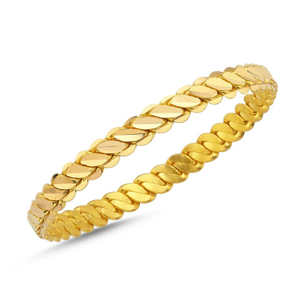 22 Ayar Üçlü Burma Altın Bilezik 40 Gr