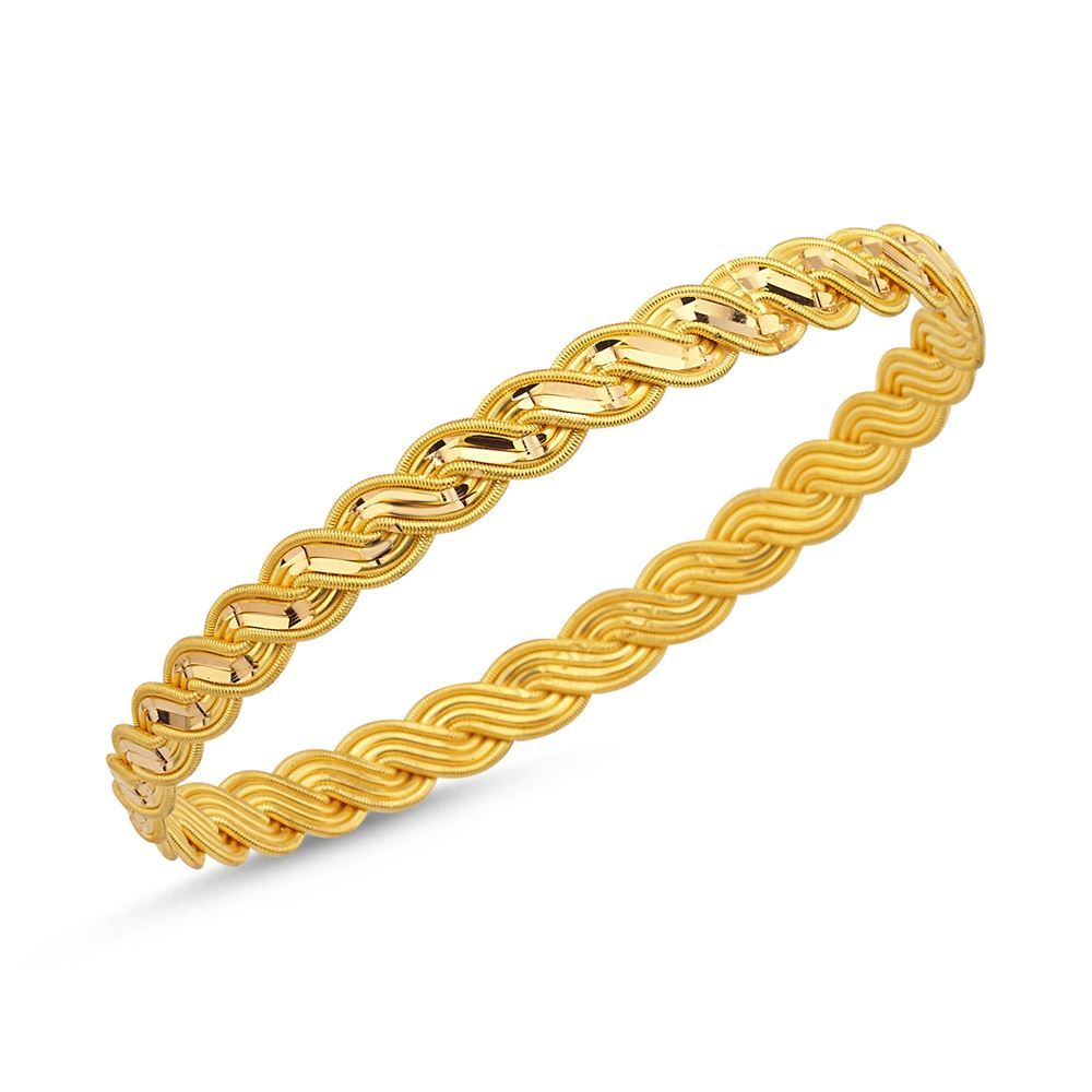 22 Ayar Altılı Örme Altın Bilezik 24 Gr