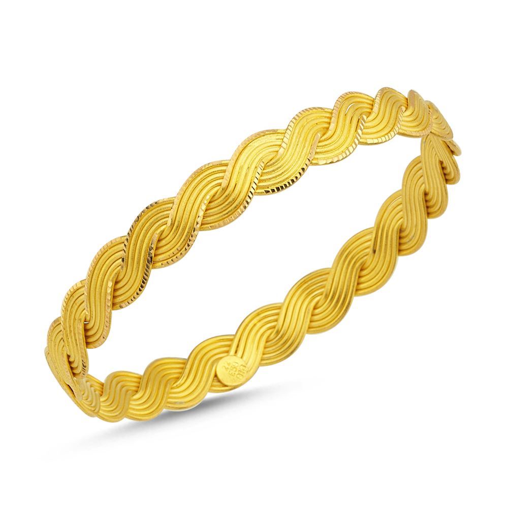 22 Ayar İçi Boş Örme Altın Bilezik 20 Gr