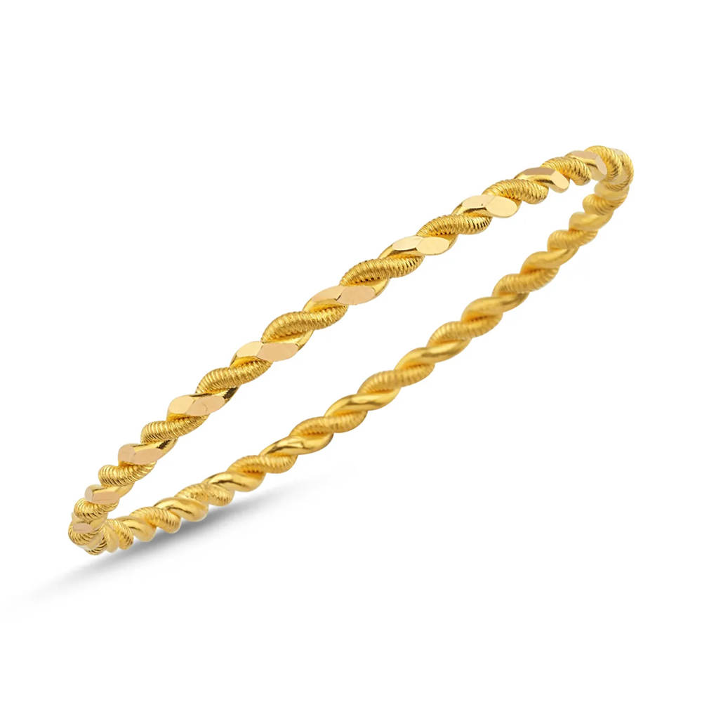 22 Ayar İkili Burma Altın Bilezik 18 Gr