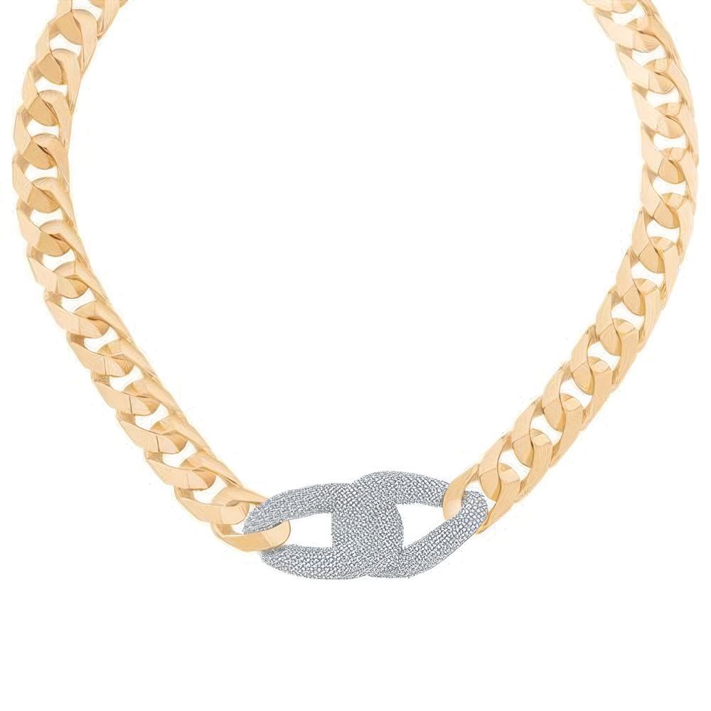 Taşlı Burgu Zincir Altın Set