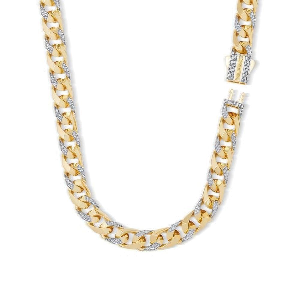 9Mm Taşlı Piramit Gurmet Zincir 45 Cm