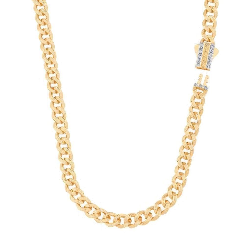 7Mm Altın Kalemli Gurmet Zincir 45Cm