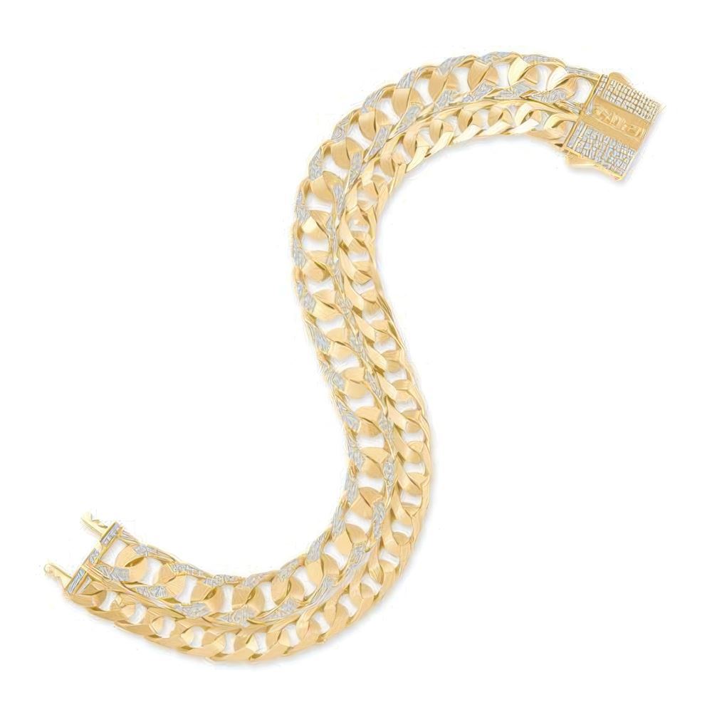 İki Sıra Taşlı Piramit Gurmet Bileklik 18CM