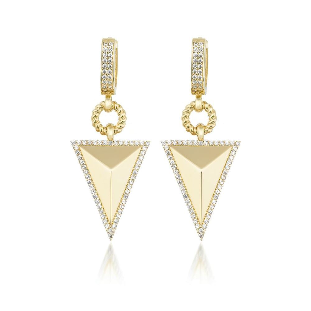 Taşlı Pramit Küpe