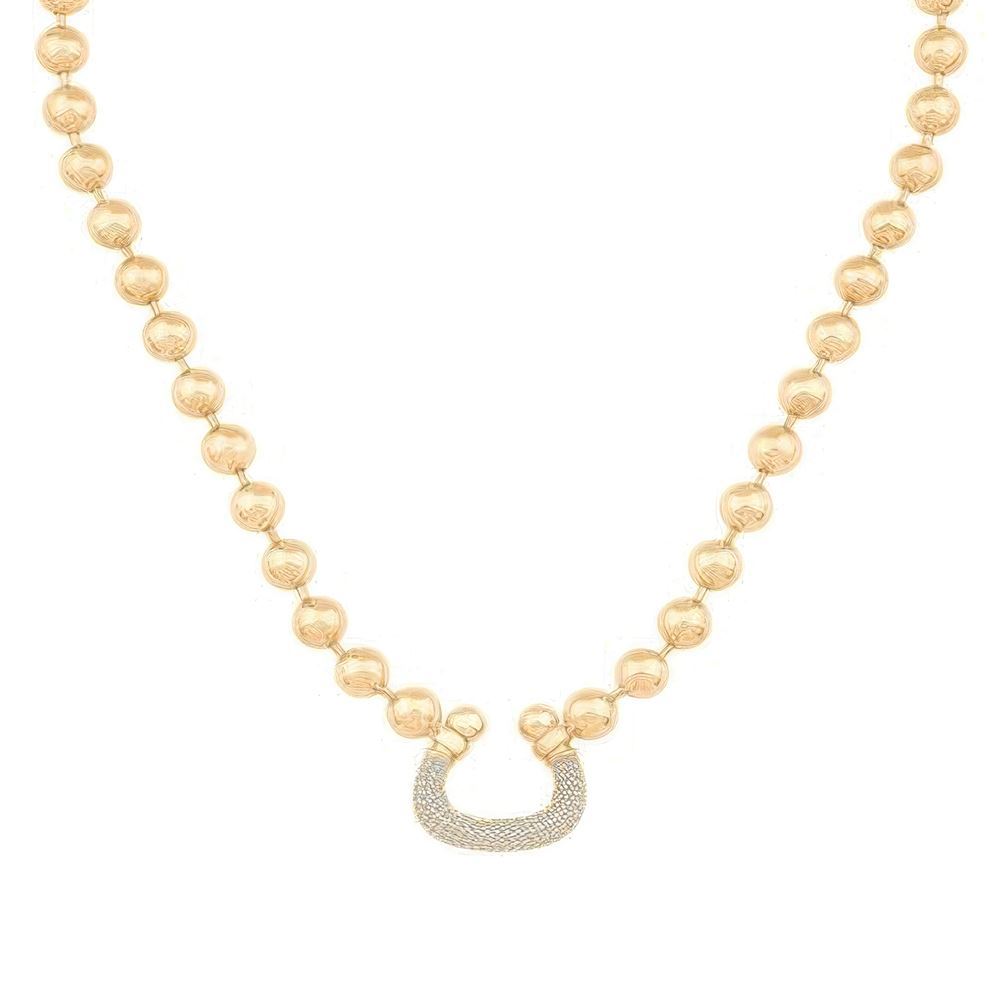 Top Zincirli U Form Kolye 50 Cm Zincir