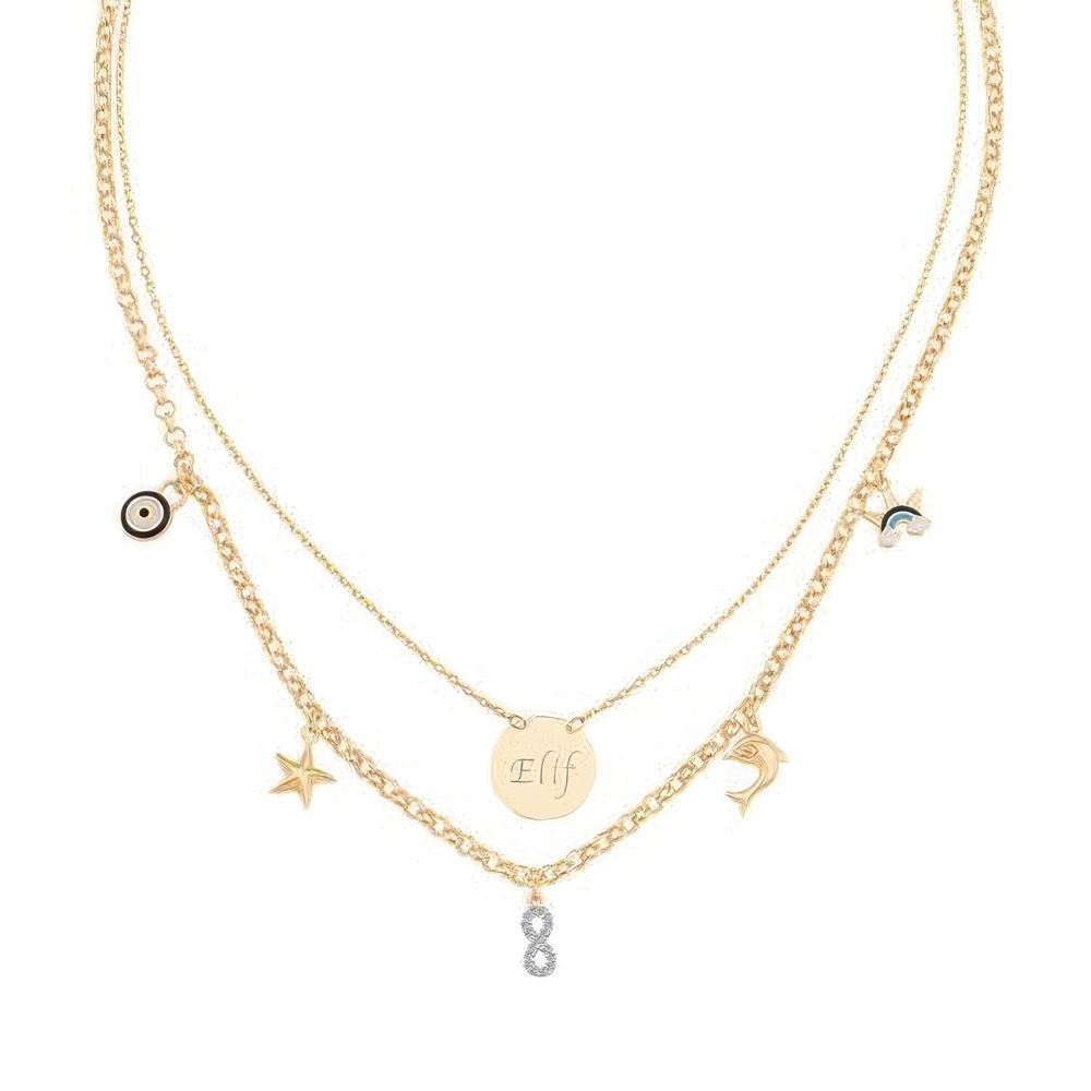 İsim Yazılabilen Şans Kolye 50 Cm Zincir