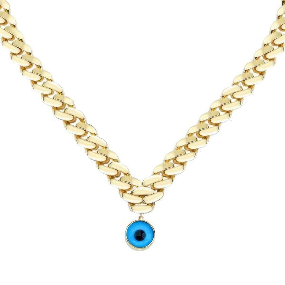 Altın Göz Bebeğim Kolye 55Cm Zincir