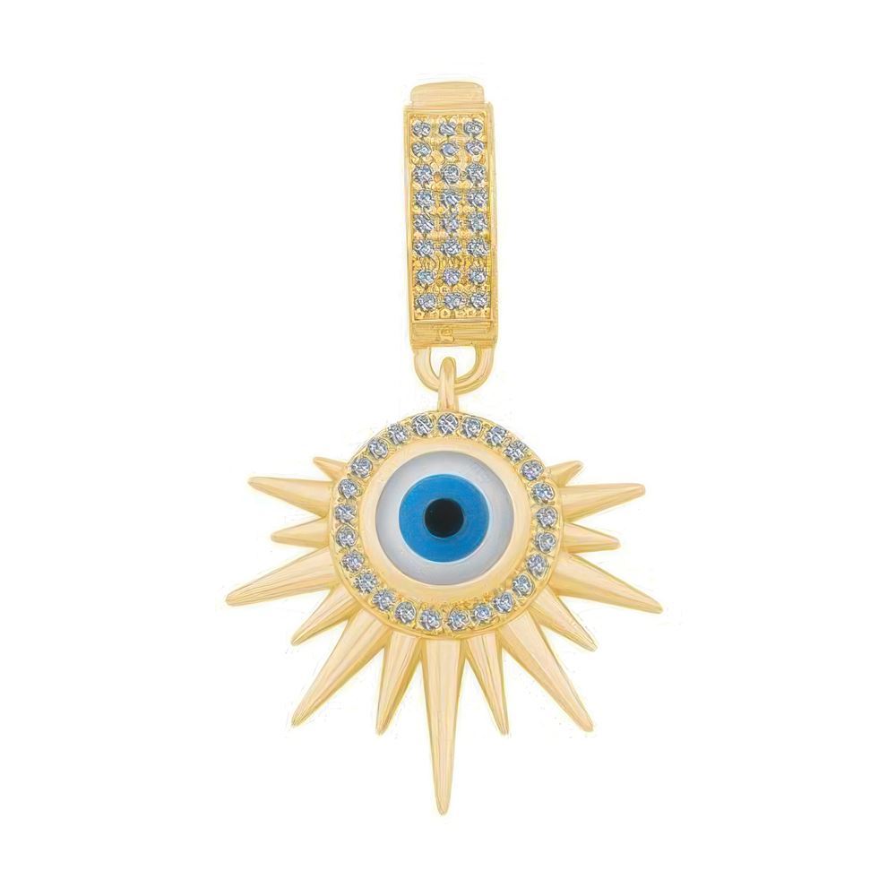 Nazar Boncuklu Taşlı Charm