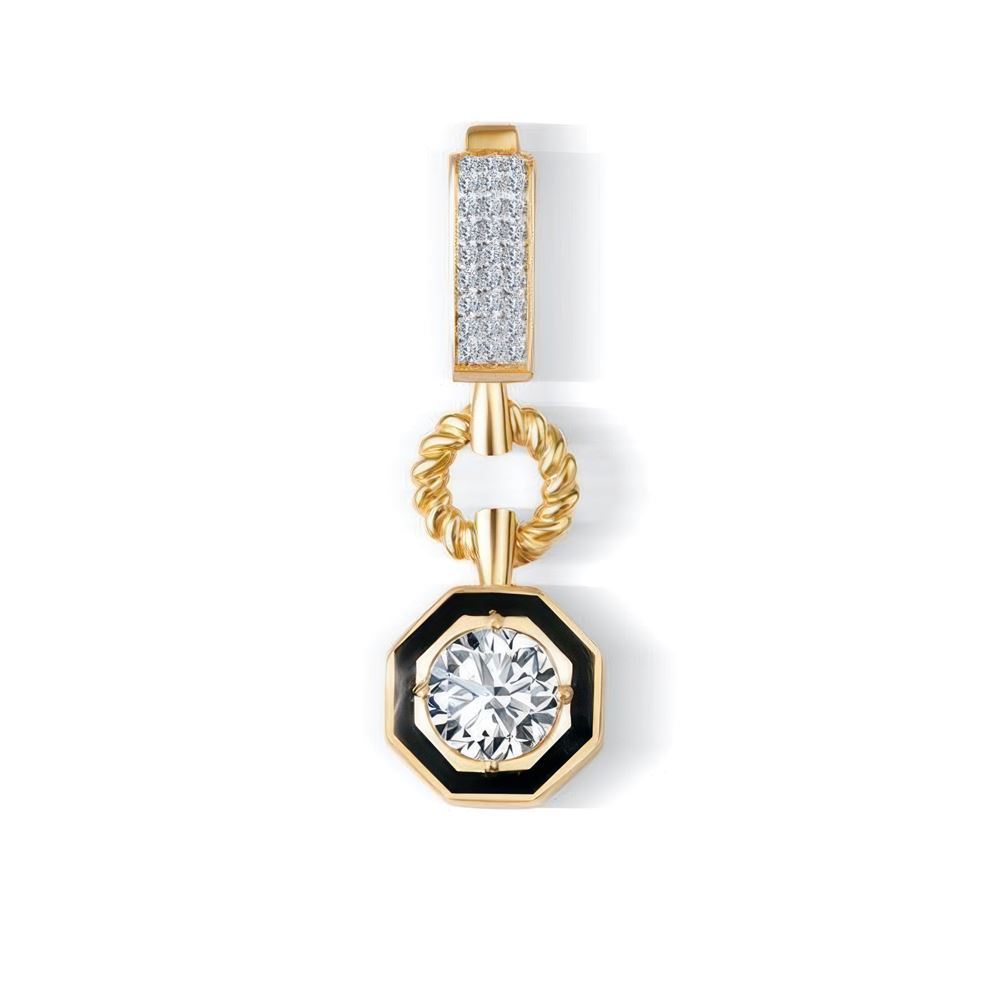 Siyah Mineli Tektaş Charm