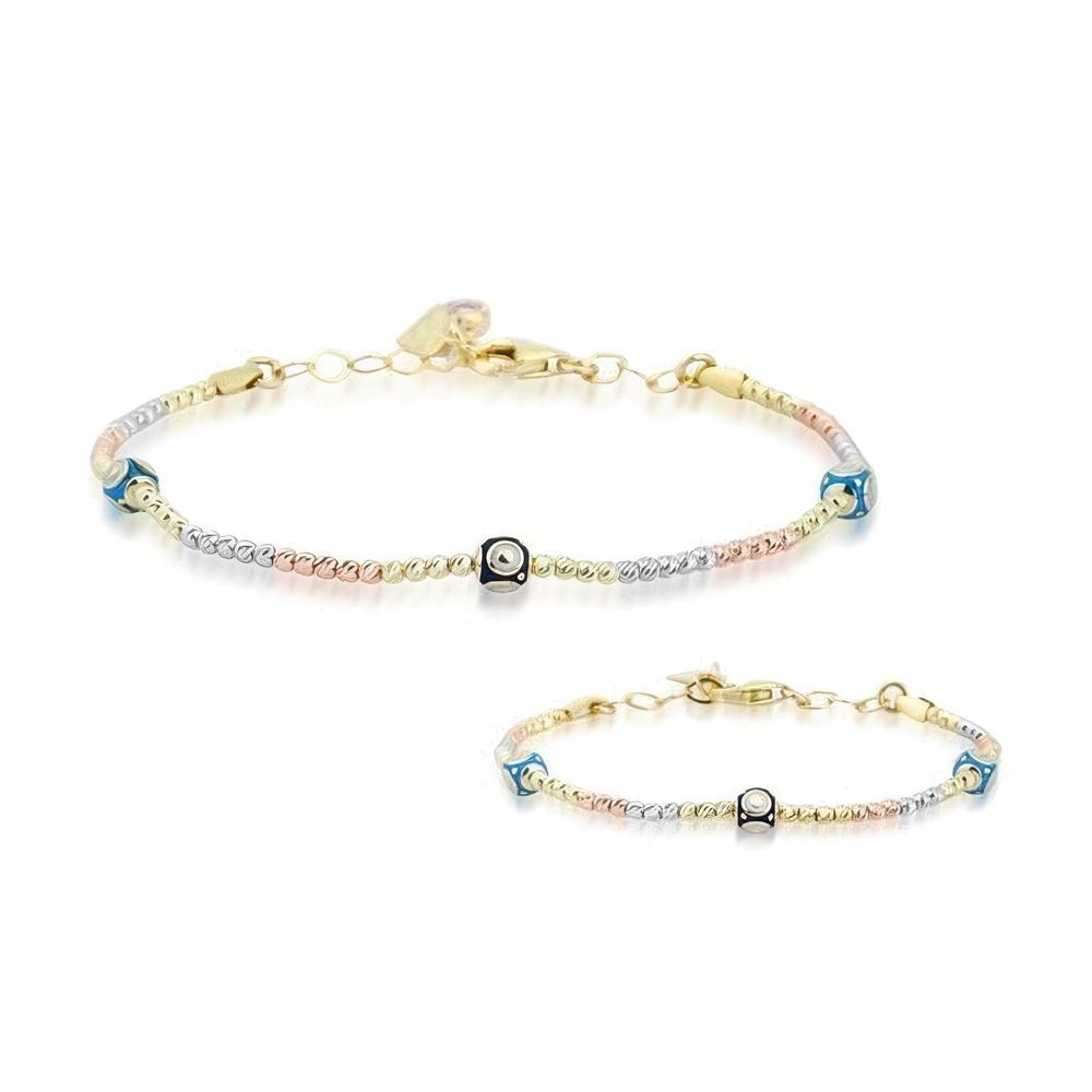 Anne Çocuk İkili Set Altın Bileklik Anne 19Cm Çocuk 14Cm