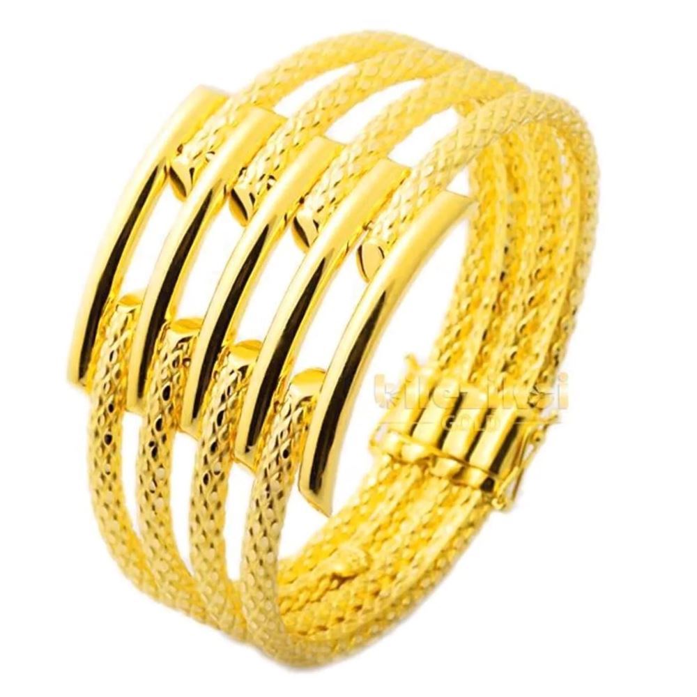 22 Ayar Kaburga Altın Kelepçe Bilezik (56 Gram)