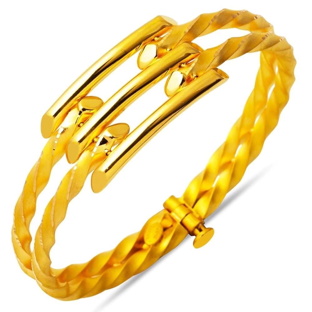 22 Ayar Kaburga Altın Kelepçe Bilezik (El İşçiligi)