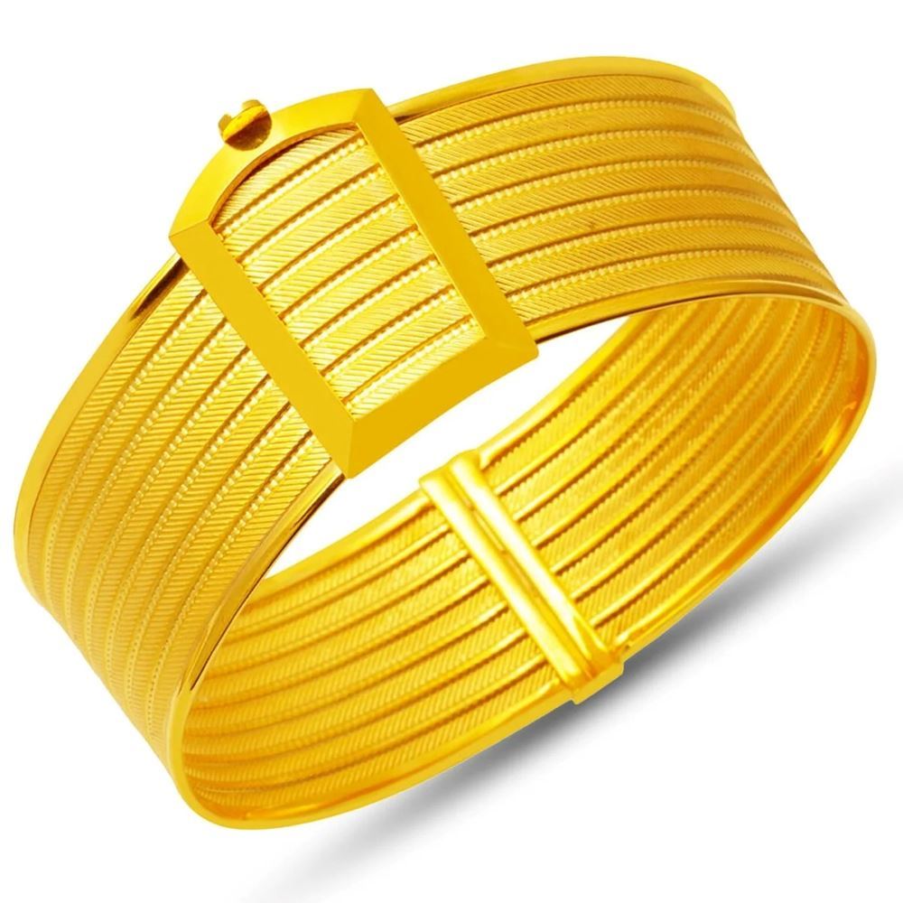 22 Ayar 7 Sıra Hasır Altın Kelepçe Bilezik (Günlük Kullanım)