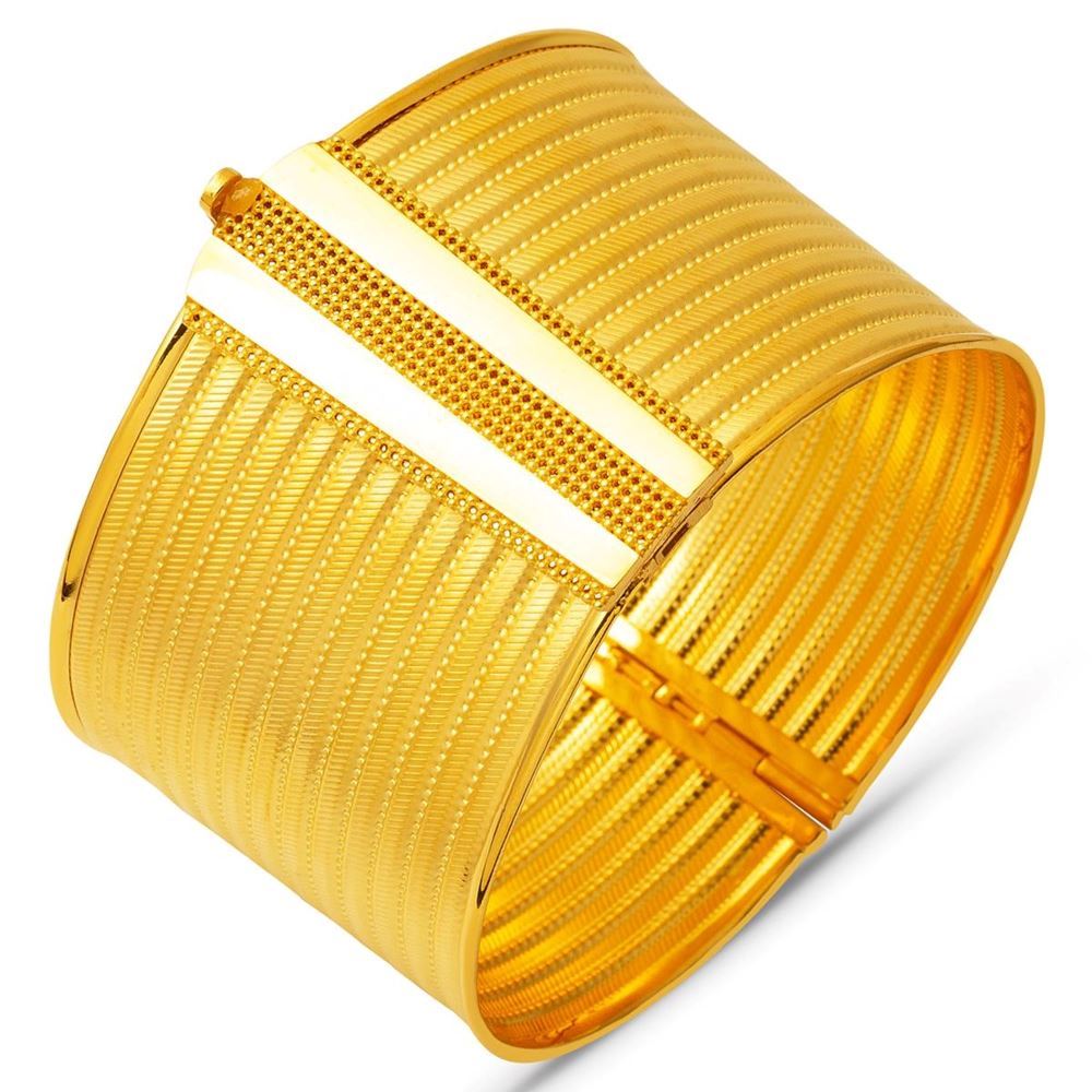 22 Ayar 13 Sıra Hasır Altın Kelepçe Bilezik (Özel Seri)