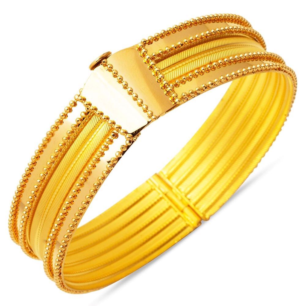 22 Ayar Hasır Altın Kelepçe Bilezik (Minimal Tasarım)