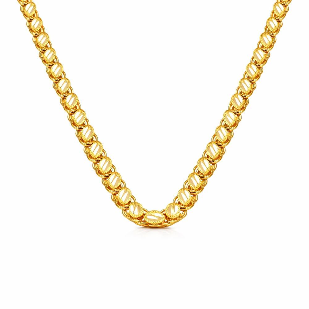 22 Ayar Pullu Altın Zincir 60 cm Parlak Seri