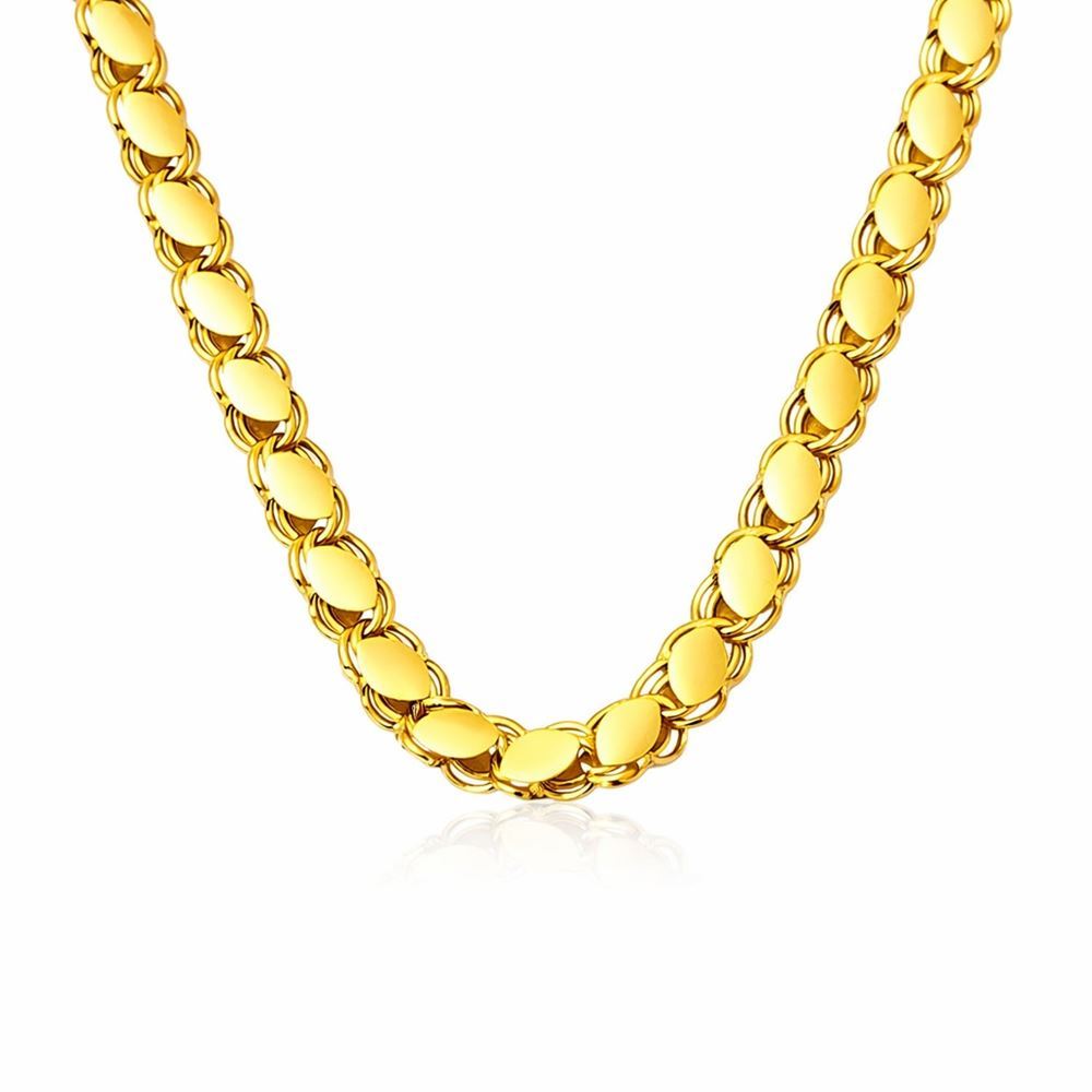 22 Ayar Pullu Altın Zincir 50 cm Parlak Seri