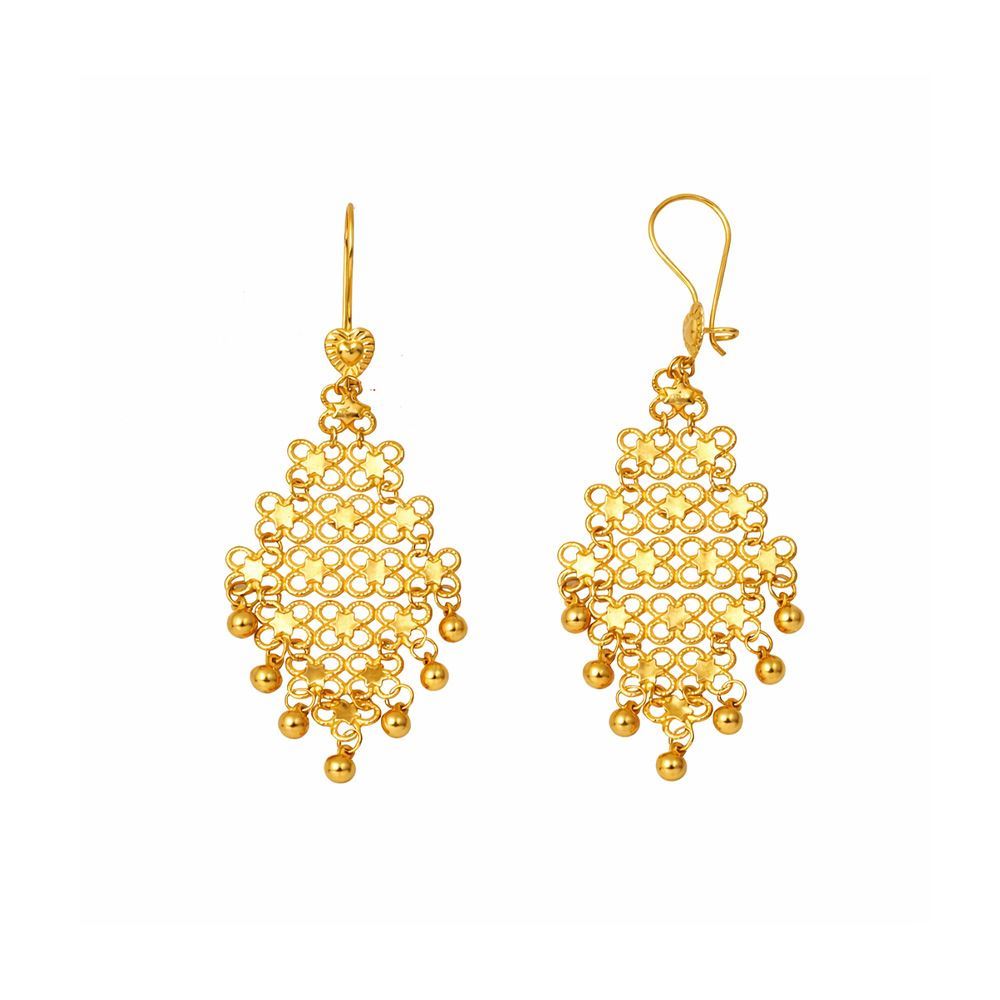 22 Ayar Hint İşi Sonsuzluk Figürlü Altın Küpe