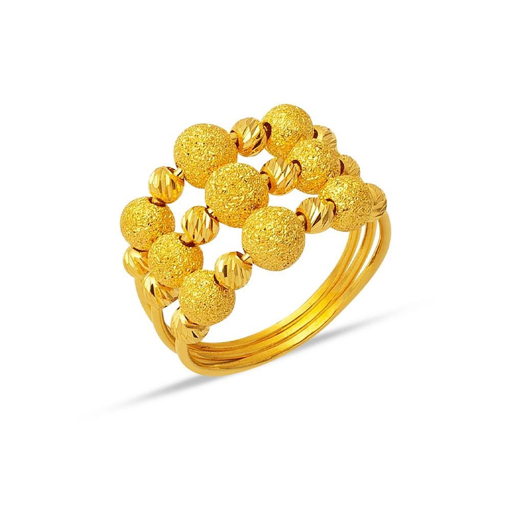 22 Ayar Dorika Toplu Kaburga Altın Yüzük