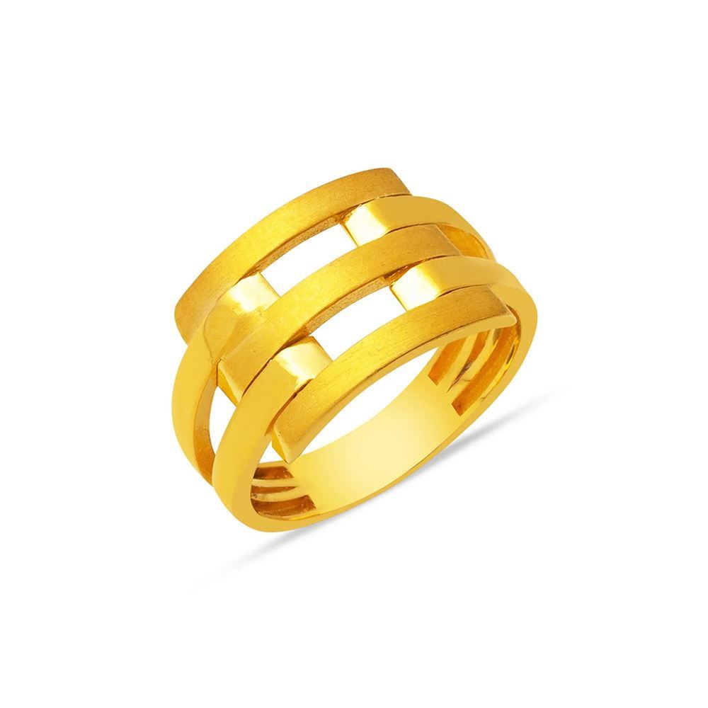 22 Ayar 3 Sıra Kaburga Altın Yüzük